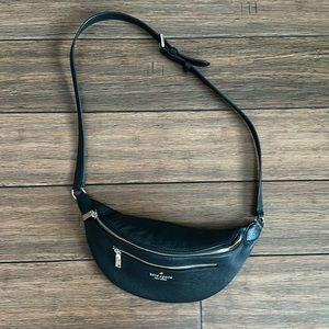 NWOT Kate Spade Black Pebble Leather Fanny Pack
